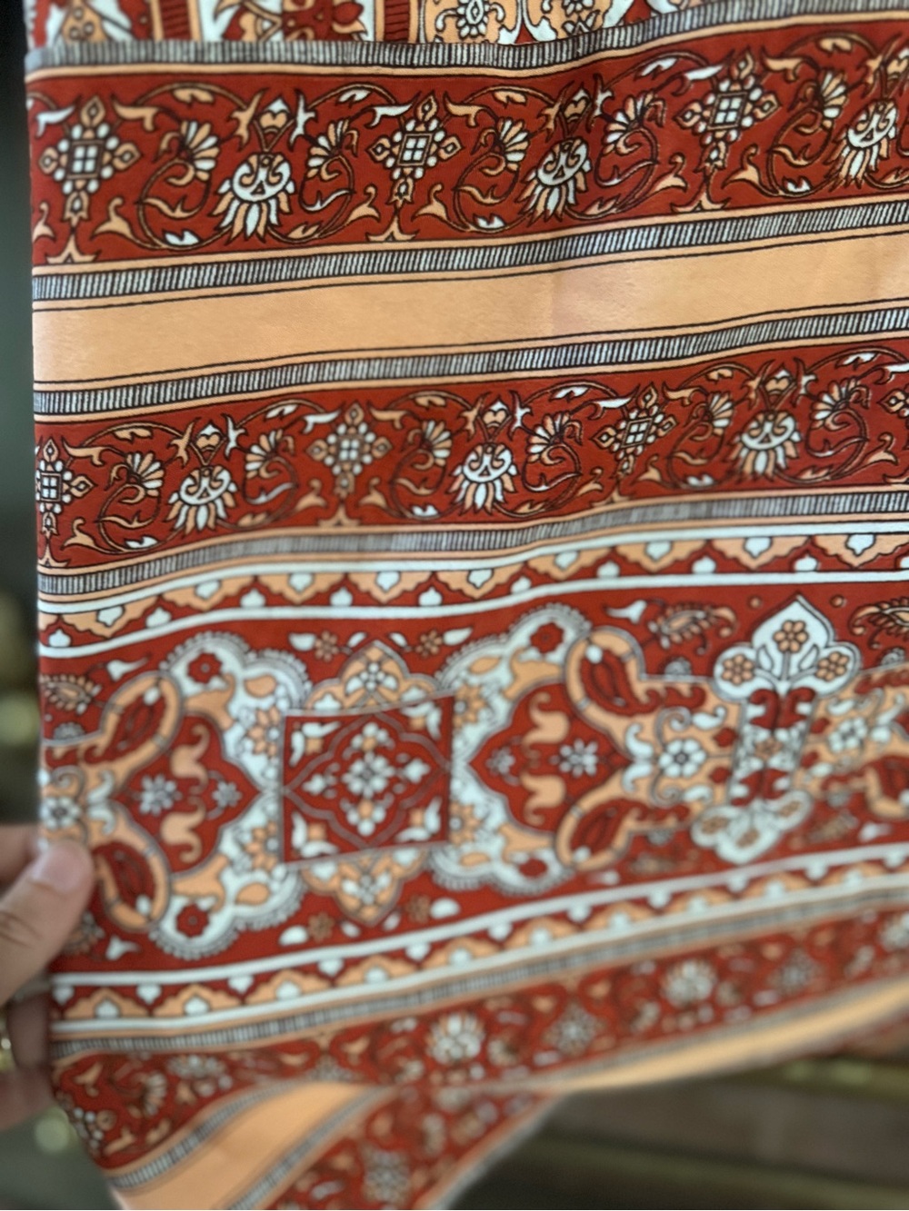 Cost Plus World Market Rust-Patterned Boho Maxi Dress - Picture 7 of 7